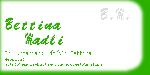 bettina madli business card